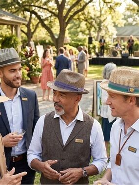 Men's Designer Straw Hat Bundle 5pc Goorin Bros Ben Sherman Pork Pie Bundle